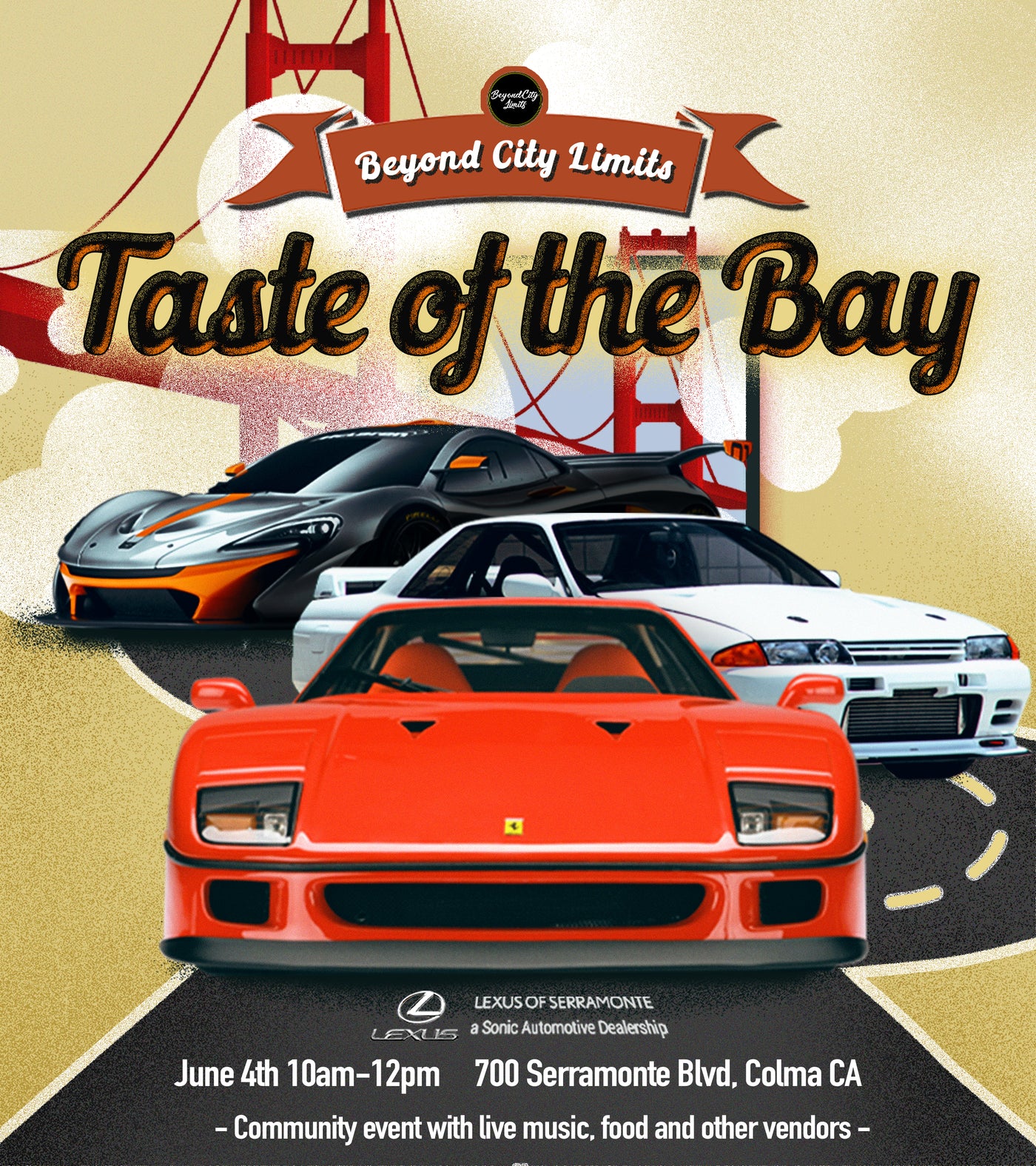 Taste of the Bay Event Poster Red